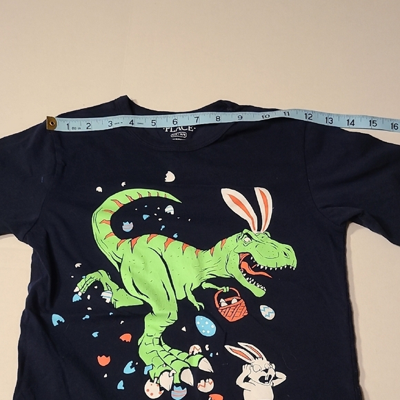 PLACE Boys Dinosaur/Bunny Graphic T-Shirt - Black Size 5/6 EUC - Picture 5 of 8